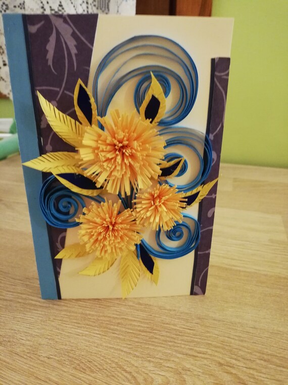 Girl Birthday Card Quilling Card Quilling Birthday Card Etsy