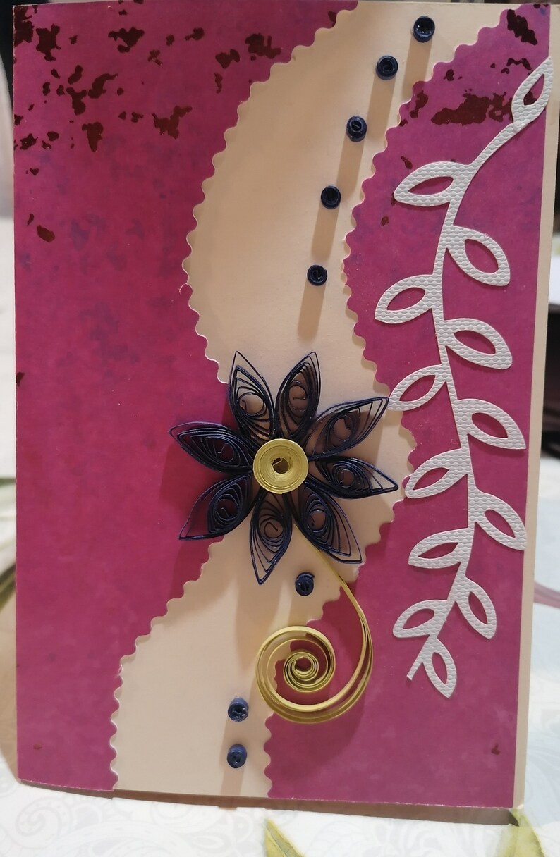 new card congratulatory card wedding card Christmas Grandmother/'s birthday card daughter custom quilling card