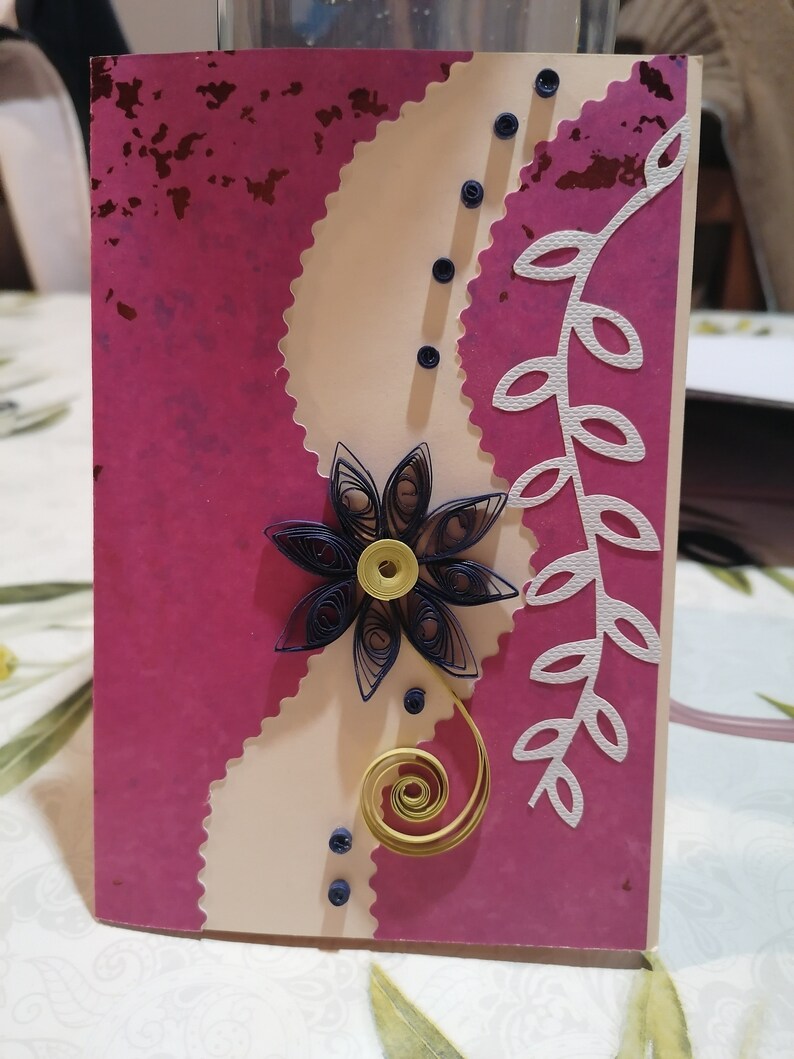 new card congratulatory card wedding card Christmas Grandmother/'s birthday card daughter custom quilling card