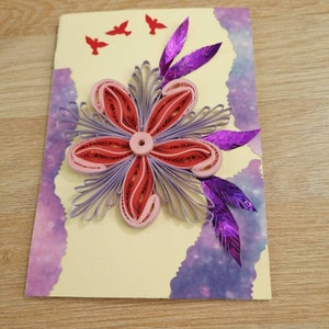 carte fête des mères grand-mère,fille, carte quilling personnalisée, carte de félicitations, mariage, carte de nouvel,noël