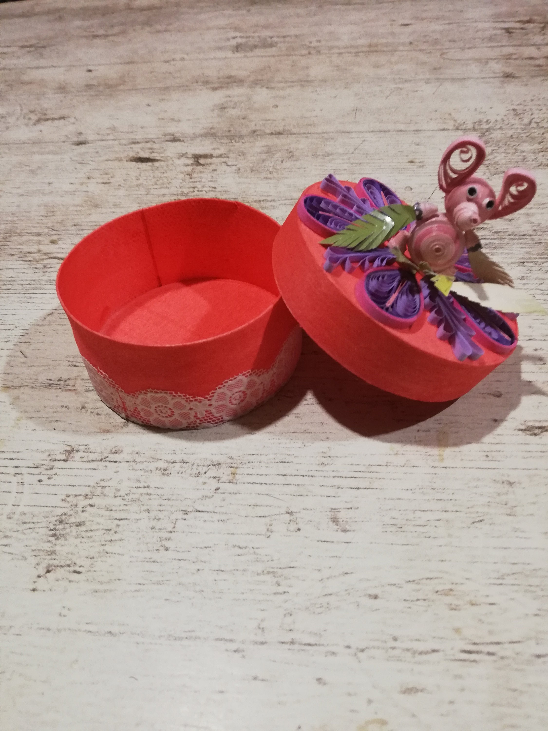 Boîtes Quilling, Boîtes Personnalisées Quilling, Boîtes à Bijoux Fêtes Des Mères , Boites ou Souveni