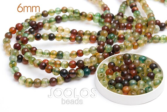 Mixed color beads 6mm Dragon Vein Agate beads Multicolor agate | Etsy