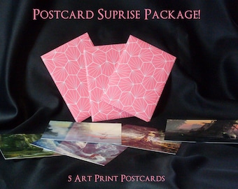 Surprise Package of 5 Art Print Postcards