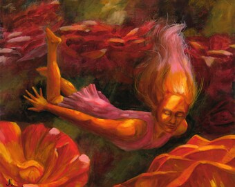 Rose Lover, Acrylics and Oils Painting, 50×60 cm