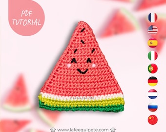 Watermelon / Crochet tutorial / PDF files (multilingual)