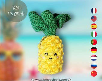 Pineapple / Crochet tutorial / PDF files (multilingual)