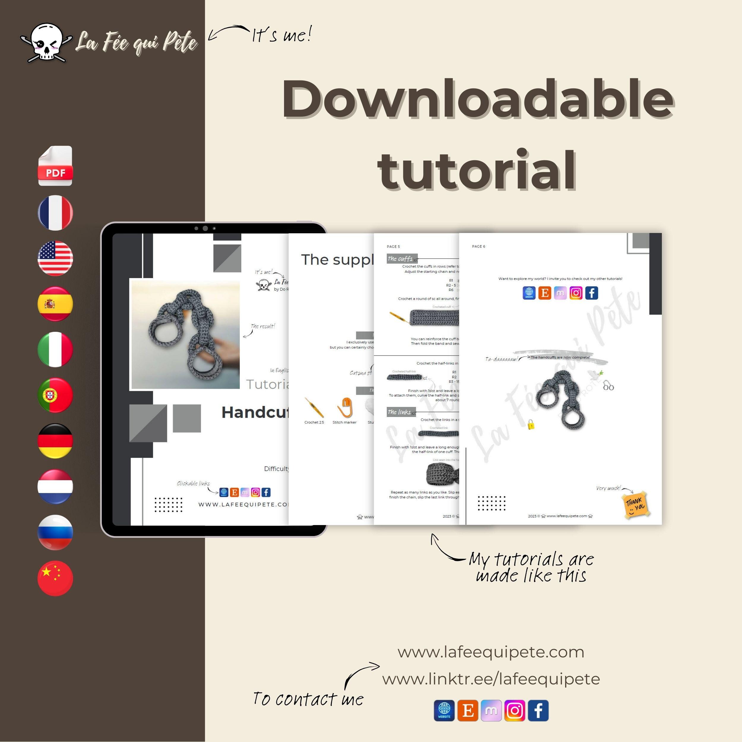 Handcuffs / Crochet Tutorial / PDF Files (multilingual) - Etsy