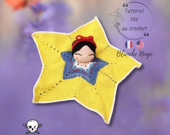 Snow White comforter / Crochet pattern / PDF file / French (FR) and English (US)