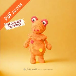 Casimir crochet pattern PDF - Amigurumi dinosaur toy - Crochet dino tutorial - Beginner friendly crochet pattern 17 cm