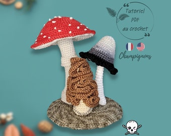 Mushrooms / Crochet pattern / PDF file / French (FR) and English (US)