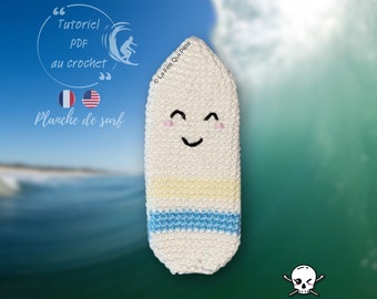 Surfboard / Crochet pattern / PDF file / French (FR) and English (US)