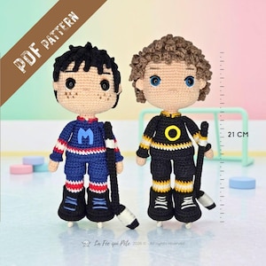 Hollanov Crochet Pattern Bundle PDF - Ilya Rozanov & Shane Hollander Amigurumi - Heated Rivalry Crochet Pattern