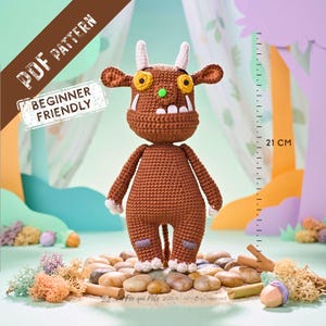 Gruffalo Crochet Pattern PDF - Woodland Monster Amigurumi - Cute Monster Crochet Tutorial - Beginner Friendly - Forest Gift