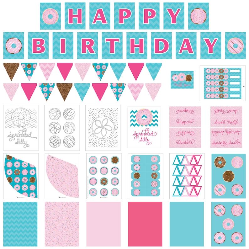 Printable Donut Party Suite - Etsy