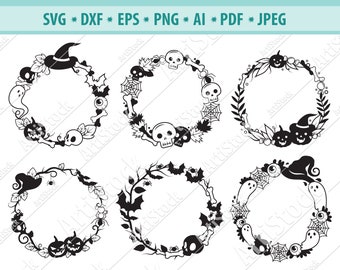 Download Halloween Wreath Svg Etsy