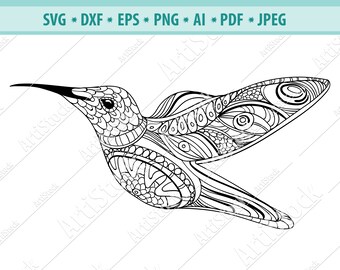 Download Hummingbird mandala | Etsy