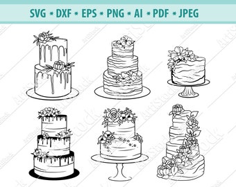 Download Tiered Cake Svg Etsy