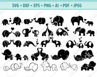 Free Free 300 Baby Elephant Outline Svg Free SVG PNG EPS DXF File