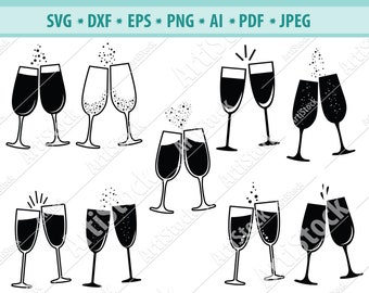 Champagne Vector Etsy