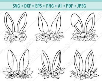 Download Flower Bunny Svg Etsy