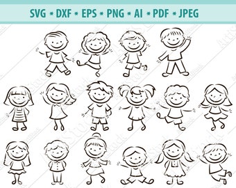 Download Stick Kids Svg Etsy