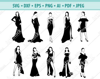Download Elegant Woman Svg Etsy
