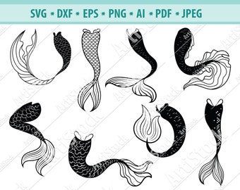Download Mermaid Tails Svg Etsy