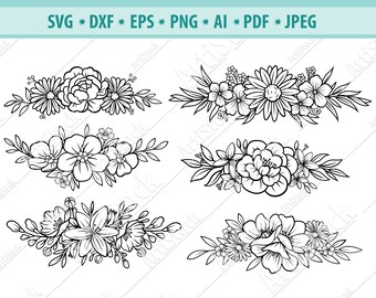 Flower Headband Svg Etsy