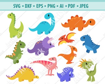 Download Cute Dinosaur Svg Etsy PSD Mockup Templates