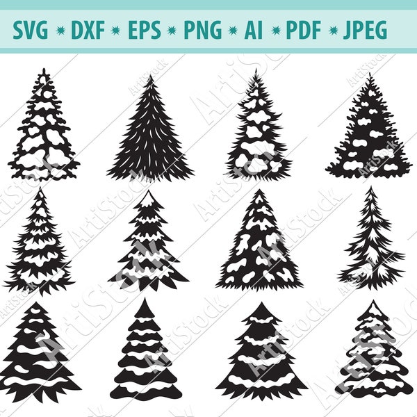 Christmas Tree Svg, Christmas svg, Spruce forest Svg, Nature Svg, Tree Christmas Svg, Snow tree Svg, Xmas Trees Svg, Christmas tree clipart