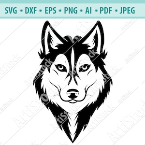 Husky SVG , Dog SVG, Cut File, Use with Silhouette Studio, Design Edition, Cricut Design , Silhouette, cricut , vinyl, svg files, Siberian