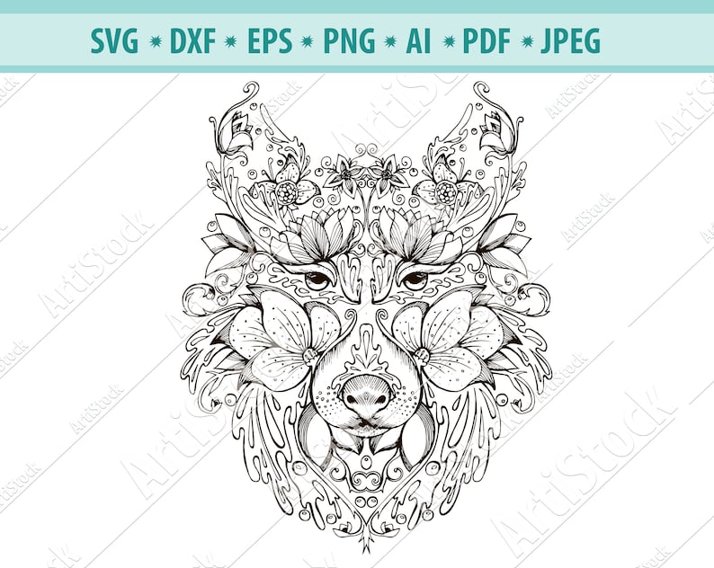 Download Wolf Mandala Svg Free For Cricut - Layered SVG Cut File ...