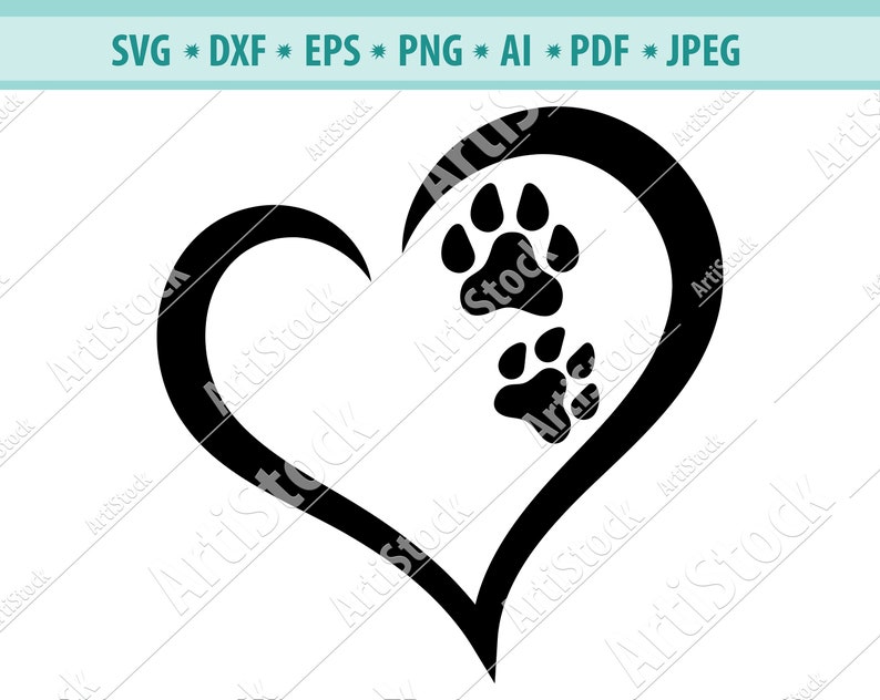 Free Free Dog Paw Heart Svg 126 SVG PNG EPS DXF File