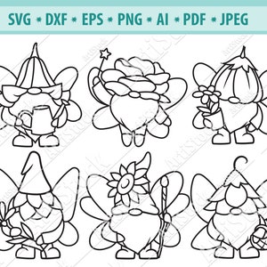 Fairy gnomes Svg, Magische kabouters Svg, Fantastische wezens Svg, Kabouters Clipart, Noordse kabouter Svg, Sprookje Svg, Vleugels Svg, Eps, Png, Vectoren
