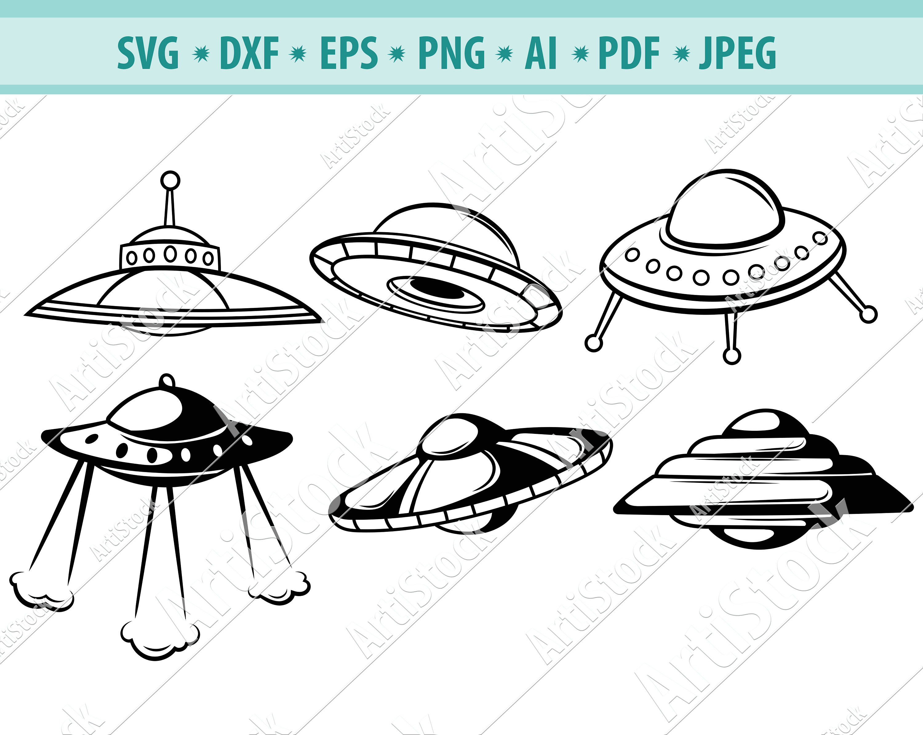 Flying Saucer Svg