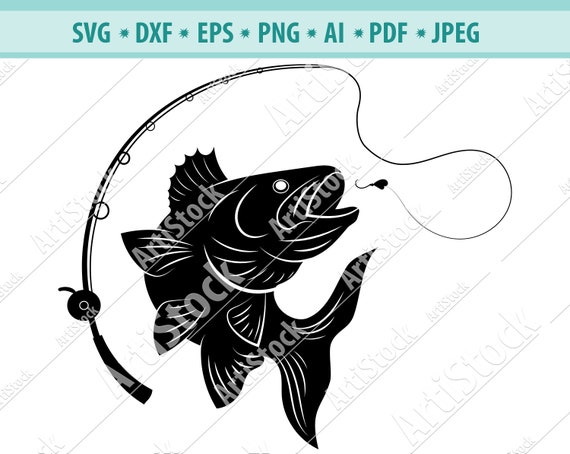 Bass Fishing Svg Bass Fishing Pole Svg Silhouette Fishing Svg Fishing Hook  Svg Cricut Cut File Fishing Cut File Printable Instant Download -   Canada