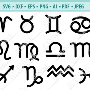 Segno zodiacale svg, costellazione zodiacale Svg, Astrologia Svg, svg zodiacale, stelle zodiacali Svg, silhouette oroscopo, clipart zodiacale, dxf, eps, png