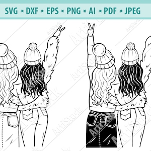 Best friends Svg, Friendship Day, Besties Svg, Best girlfriends Svg, Friends forever Svg, Female friendship Svg, SVG cut files, Bff Svg, Eps