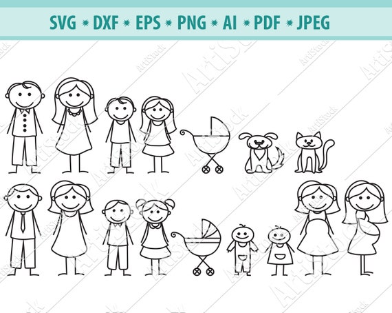 Free Free Stick Family Svg Bundle 362 SVG PNG EPS DXF File