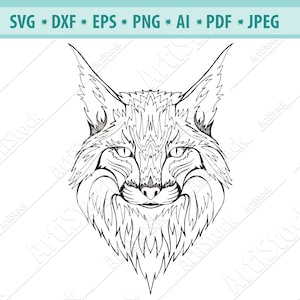 Zentangle Cat SVG, Mandala Cat SVG, Cat for cricut, zentangle for cricut, Cat cricut design, intricate svg file, Cat cricut, Wild Cat, lynx