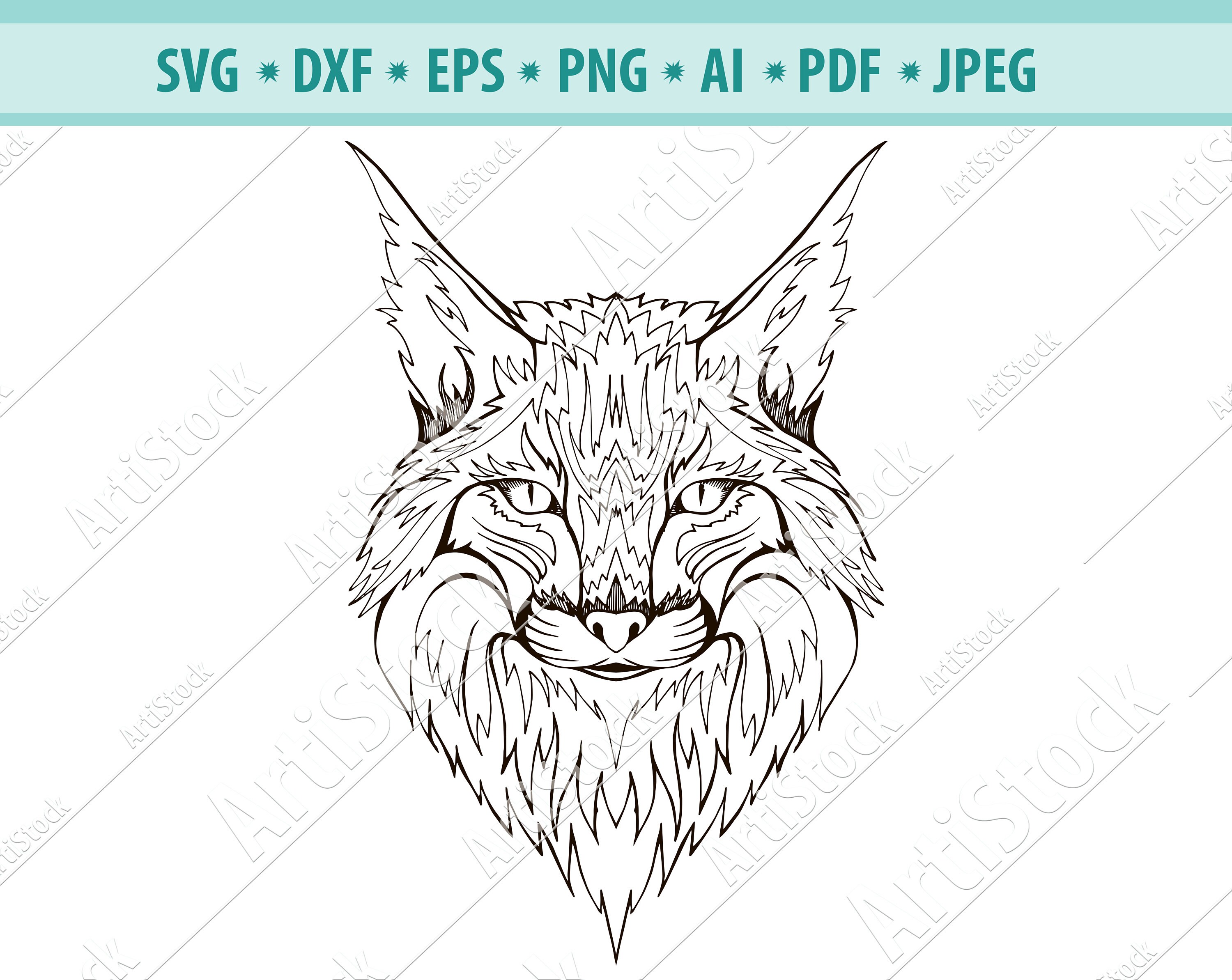 Download Zentangle Cat SVG Mandala Cat SVG Cat for cricut zentangle ...