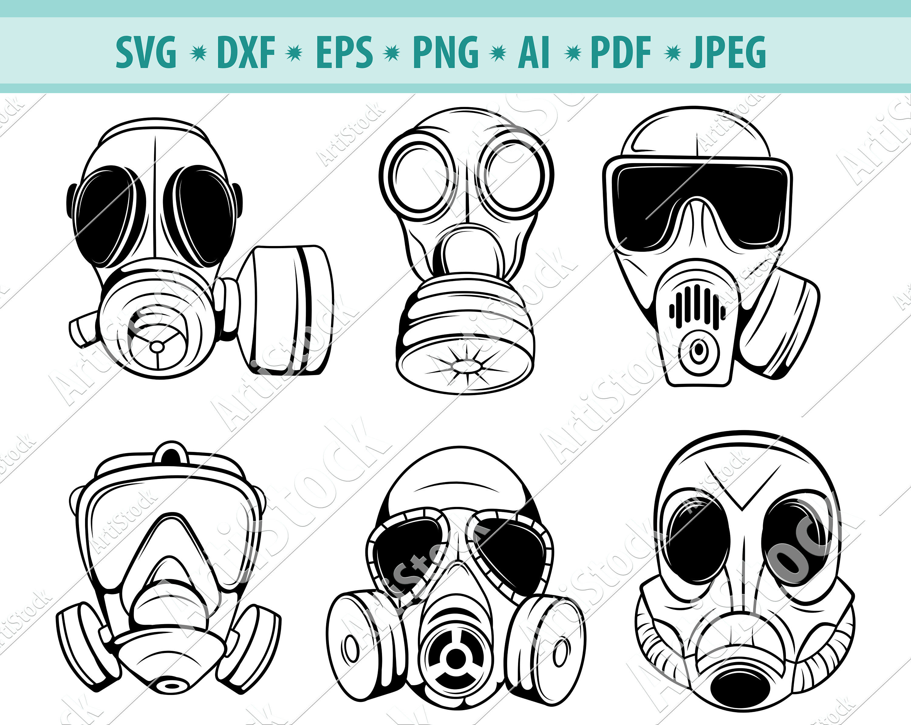Gas Mask Svg, Mask Svg, Protective Mask Svg, Civilian Gas Mask Svg,  Industrial Mask Svg, Safety Svg, Respirator Mask Svg, Svg Cut File, Png 