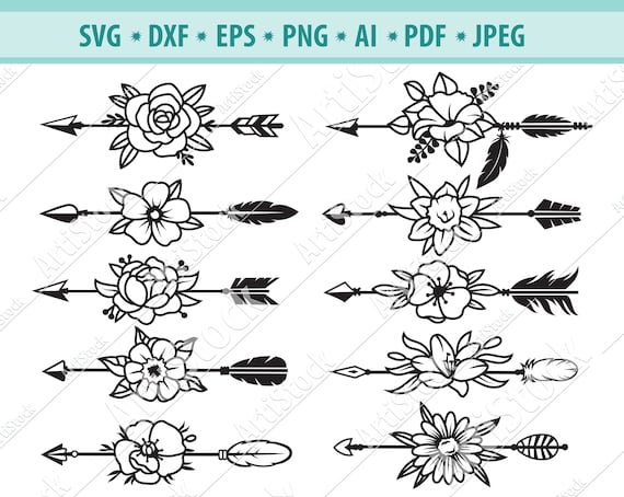 Download Arrows Cut File Flowers Svg