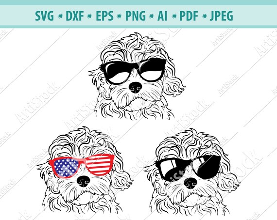 Download Goldendoodle Glasses Svg Dog Silhouettes Dogs Svg Digital Etsy Yellowimages Mockups