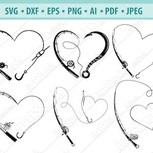 Download Hunting Svg Deer And Fish Riffle Fishing Pole Svg Hunting Etsy