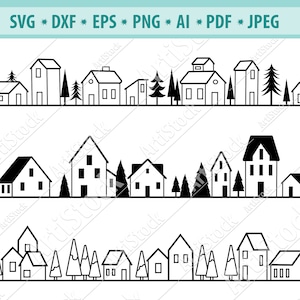House Svg Bundle, Building Svg, Home Svg, Architecture svg, House Cut File, House clipart, Bush Svg, Real estate Png, Svg cutting file, Eps