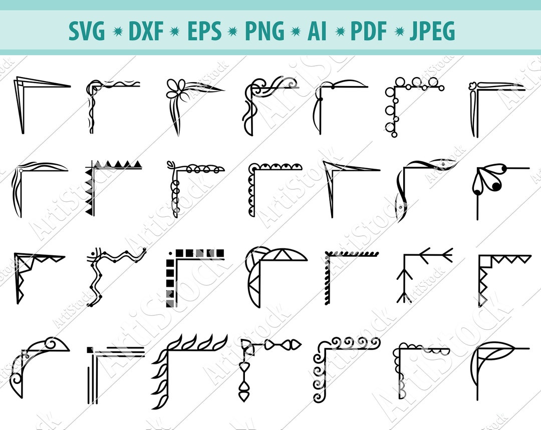 Vintage Corner Svg, Ornamental Border Svg, Floral Frame Svg