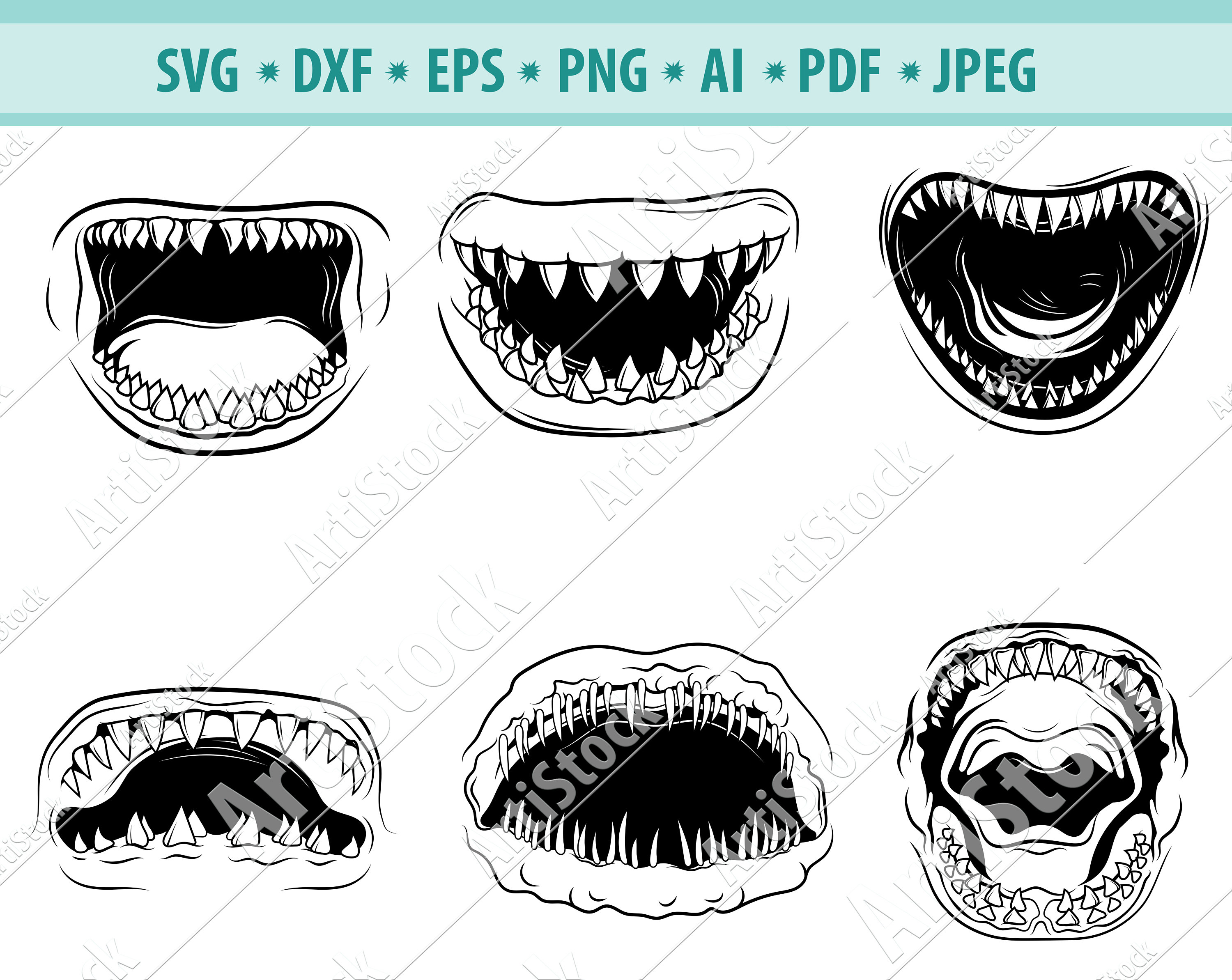 Free Free 103 Shark Teeth Smile Svg SVG PNG EPS DXF File