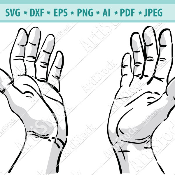 Hand weiß Hintergrund Kommunikation Zeichen zeigt Menschen Arm halten Symbol Mensch. Svg. Eps. PNG Vektor Space Clipart Digitaldownload