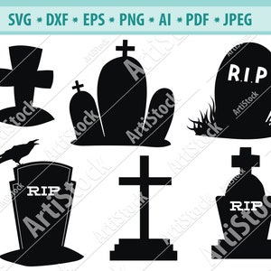 Grafsteen, Headstone, grafsteen, RIP, graf, clip art, clipart, design, SVG-bestanden, PNG-bestanden, EPS, DXF, PDF, silhouet, Cricut, knippen